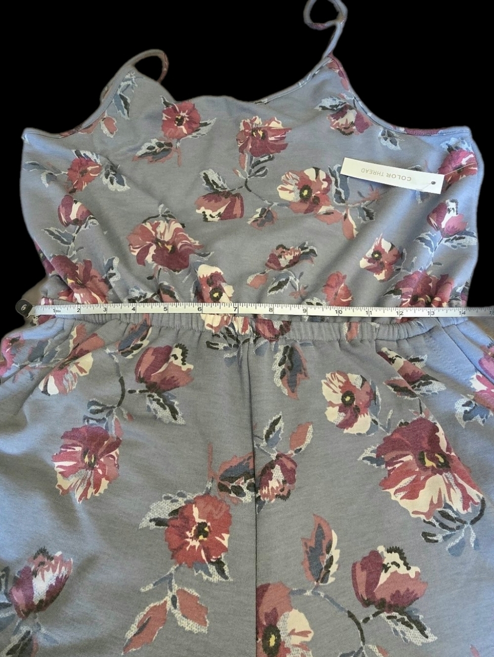 "Color Thread" Floral Romper-Size Lg-NWT - Picture 4 of 6